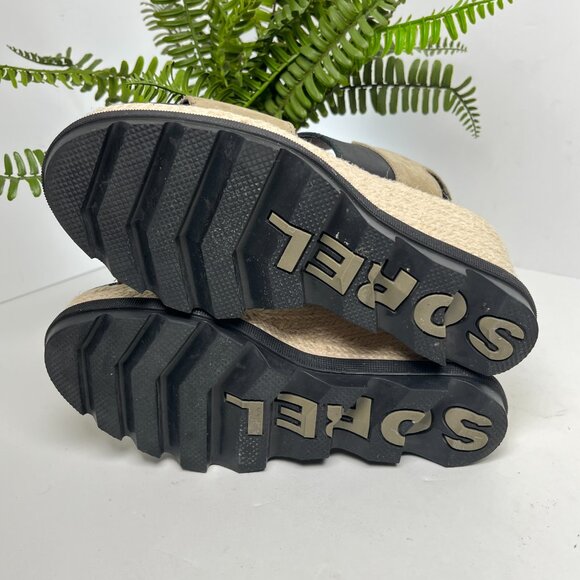 SOREL Joanie II Slingback Wedge Sandals Size 9 Leather Suede Platform - Picture 7 of 12